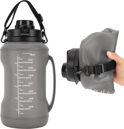 Unyqoos ® 2-Liter Opvouwbare Waterfles met Handige Rietjes voor Reizen en Sportactiviteiten