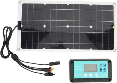 Zonnepaneel met Controller - Zonne-energie Kit - Energie Opwekken - Halfceltechnologie - 250W - Zwart