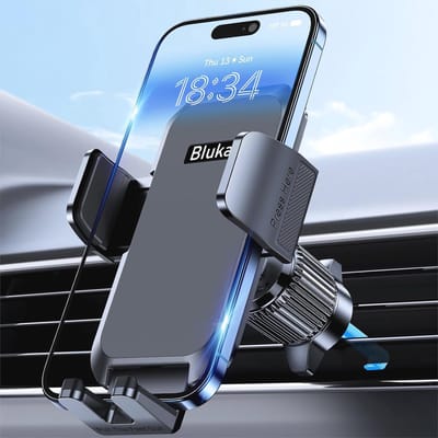 Mobiele Telefoonhouder voor Auto met 360° Rotatie - Stabiele Ventilatiehouder voor Smartphones (4-7 inch)