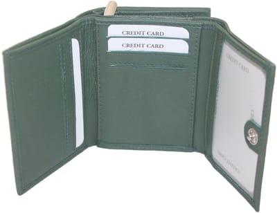 Leren rits portemonnee / compacte Tri-fold ritsportemonnee / beurs met rits voor muntgeld in rood, paars, roze, groen, navy, blauw, zwart leer / 134