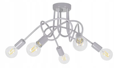 PASTI kinderhanglamp grijs E27 5-lichts