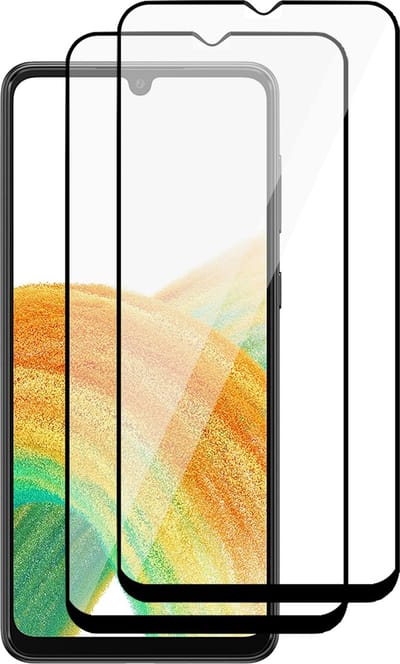 Screenprotector geschikt voor Samsung Galaxy A33 - Gehard Glas Beschermglas Tempered Glass Volledig Dekkende Screen Protector - 2 Stuks