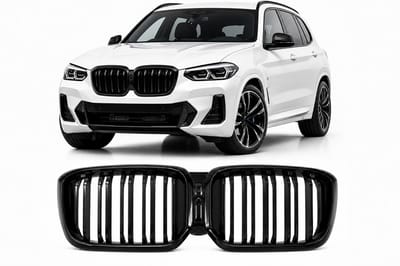 Grill Nieren Geschikt voor BMW X3 G01 X4 G02 LCI Dubbele Spijlen Hoogglans Zwart 2022+