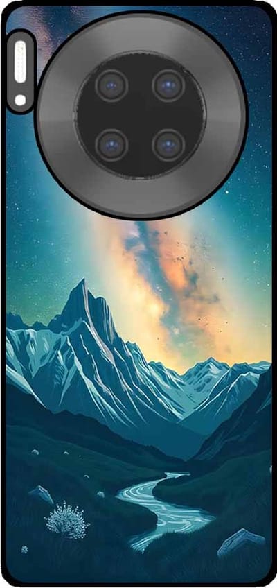 Smartphonica Telefoonhoesje Geschikt voor Huawei Mate 30 Pro met Sterrenhemel Opdruk - TPU Backcover Case With Space And Milkyway Design geschikt voor Huawei Mate 30 Pro