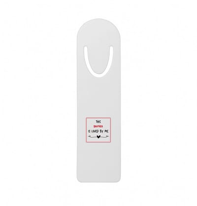 Hacebo® - this brother is loved by me metalen boekenlegger - Broer - iemand die houdt van zijn broer - verjaardag - cadeautje voor broer - broer artikelen - kado - geschenk Bladwijzer boekenleggers - 12.7 cm x 3.2cm