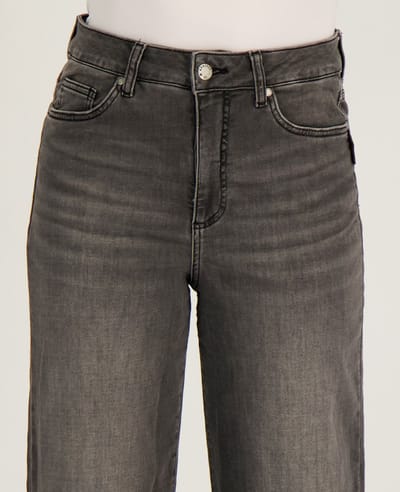 Je m'appelle Dames Broek Straight fit Met stretch - Grijs - Maat S
