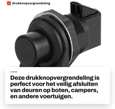 Dailygoods- Deurslotvergrendeling Drukknop - Deurslot met Handgreepknop - Vergrendeling Links/Rechts - ABS - Lange Levensduur - Soepel Ontgrendelen