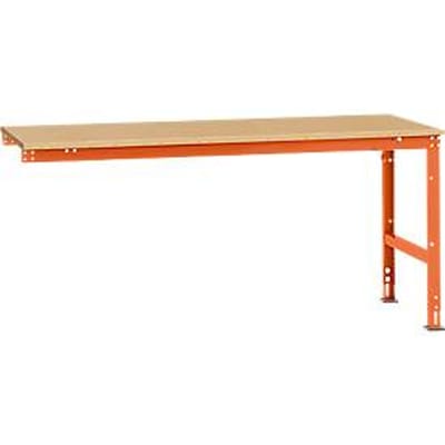 Manuflex aanbouwtafel UNIVERSAL Standaard, tafelblad multiplex, 2000 x 1000, roodoranje