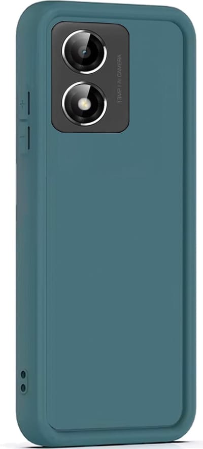 Hoesje geschikt voor Motorola Moto E13 - Versterkte randen - Bescherming Camera & Scherm - Matte Design Teal Groen