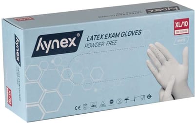 Hynex Latex Wegwerphandschoenen – Poedervrij - 5 gram – Wit – Maat XL – 100 stuks – Comfort & Bescherming