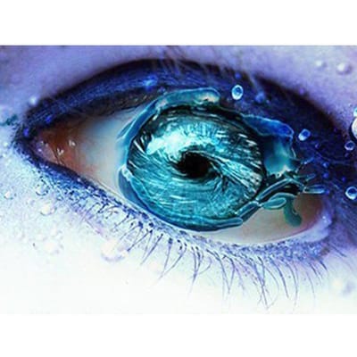 Peinture diamant thème saison, mosaïque 5D, Kit d'yeux, broderie diamant, décor de maison 20X30CM blue