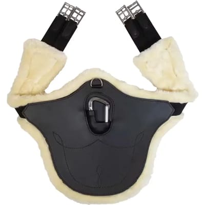 Kentucky Horsewear - Buiklapsingel anatomic wol / bont zwart 125cm