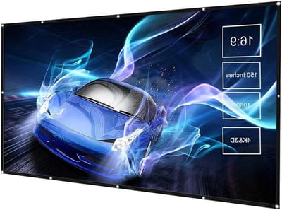 Projectorscherm - Draagbaar Scherm - Thuisbioscoop Ervaring - Anti-vouw Ontwerp - 150 inch Breedbeeld - Wit Zwart