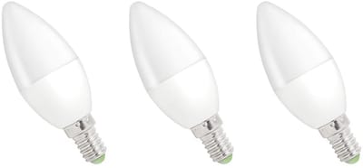 Spectrum LED Kaarslamp E14 4W - 230V - 330 Lumen - 3000K Warm wit - Gezellig licht - Energiezuinig - 3 stuks