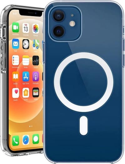 Xtabarya Hoesje Geschikt voor iphone 11 Hoesje Magnetischmet HaloLock Ring , Transparant cover Geschikt voor iPhone 11 - Doorzichtig