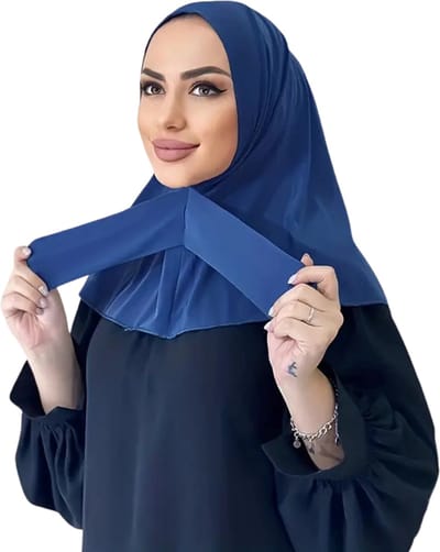 Nivard Hoofddoek - Hijab - Dames - Abaya - Sjaal - Islamitische Kleding - Moslim Kleding - Alhamdulillah - Blauw