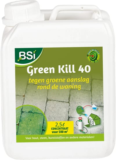 BSI - Green Kill 40 - Tegen groene aanslag rond de woning - 2,5 L voor 500 m²