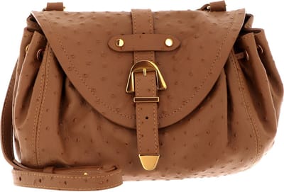 COCCINELLE Leren Schoudertas Alegoria Ostric Handbag Nocciola Lichtbruin