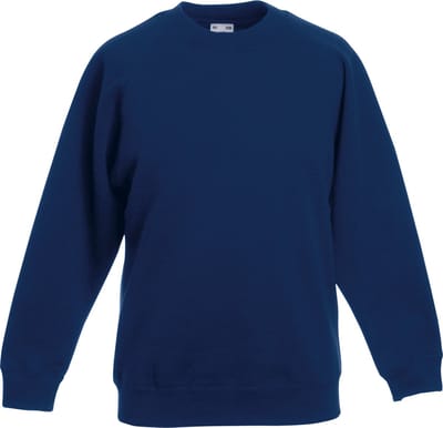 Fruit Of The Loom Kinderen Unisex Raglan mouwen Sweatshirt (Marine)