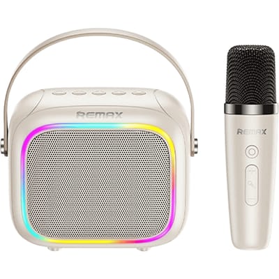 Remax Karaoke Speaker met Microfoon Wit