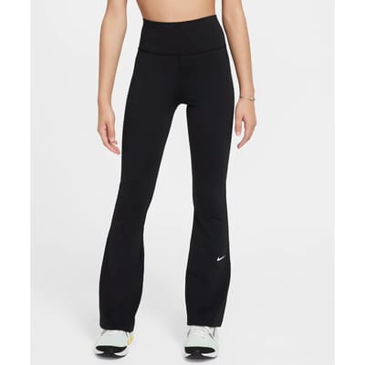 Nike Girls' One Flared Leggings Junior - Zwart- Dames, Zwart 13-15Y