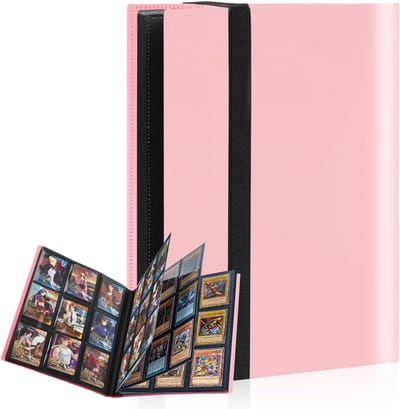 Album voor Trading Cards met 20 Pagina's - Capaciteit voor 360 Pokémon Kaarten - Waterdichte Opbergmap met Elastische Band en Bescherming