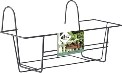 Elho Green Basics Balkonrek Metaal 40 - Accessoires voor Balkon Buiten - Ø 39.0 x H 19.3 cm - Antraciet