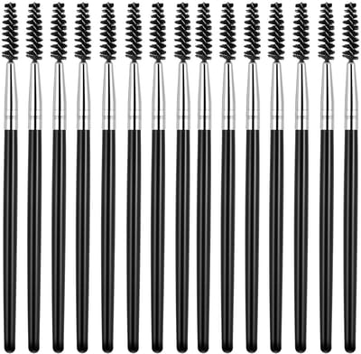 Set van 15 mascaraborstels - Herbruikbaar hulpmiddel voor het aanbrengen van mascara op wenkbrauwen en wimpers - Professionele mascaraborstel - Geschikt voor wimperverlenging en wenkbrauwlifting