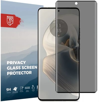 Rosso Privacy Screen Protector Geschikt voor de Motorola Edge 50 Ultra - 9H Gehard Glas - Case Friendly Tempered Glass - Eenvoudige Installatie