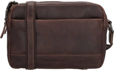 Hide & Stitches Japura Crossbody Schoudertas 100% Leder - Leren Dames Tas - Donkerbruin