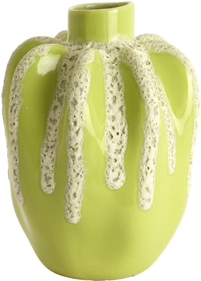 Light&living Vaas deco Ø25x38 cm CHIERI keramiek licht groen+crème