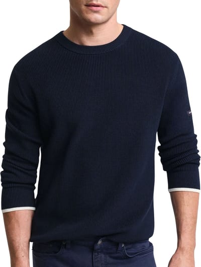 Gant Ribbed Cotton Trui Mannen - Maat 3XL