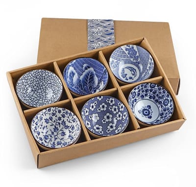 Dailygoods- Mueslikommen 6 stuks - Set van Porselein - Voor Muesli/Soep/Dessert - Geschikt voor Rijst - Duurzaam en Stijlvol - Servies