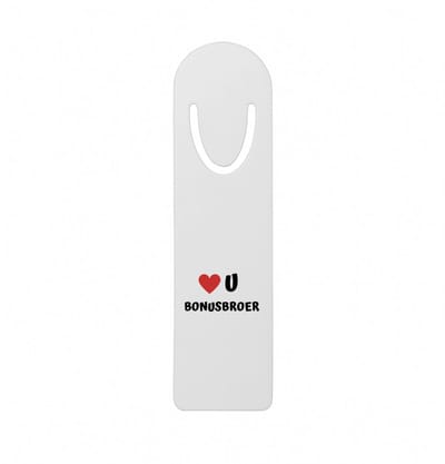 Hacebo® - love u bonusbroer metalen boekenlegger - Broer - de liefste broer - verjaardag - cadeautje voor broer - broer artikelen - kado - geschenk Bladwijzer boekenleggers - 12.7 cm x 3.2cm