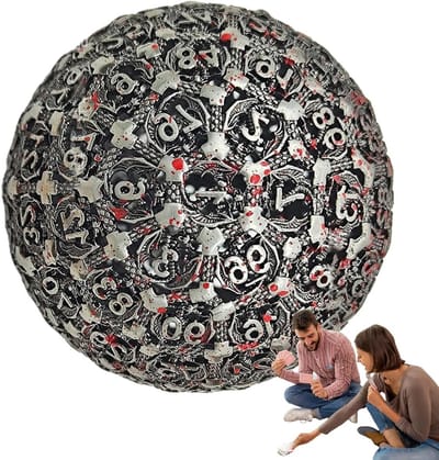 Metalen D100 Dobbelstenen, 50mm 100 Zijdige Dobbelstenen Polyhedrale D & D Dobbelstenen Rollenspel Metalen Dobbelstenen Spel Accessoires DandD Dobbelstenenset
