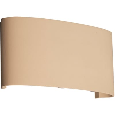 FISCHER & HONSEL LED buiten wandlamp Berlin, zandkleurig, breedte 17 cm, metaal