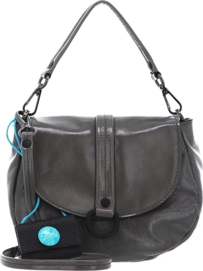 Gabs Leren Schoudertas Handtas Bea Glass Tube Black Crossbody Bag Basalto Grijs