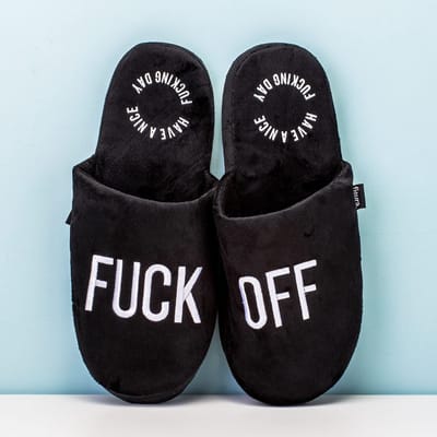 Fuck Off Sloffen - Zwart van Fisura
