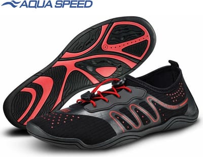 Aqua Speed Waterschoenen Kameleo - Ultiem Comfort en Bescherming - Zwart/Rood 43