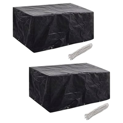vidaXL - Tuinmeubelhoezen - poly - rattan - 2 - st - 6-persoons - 240x140 - cm