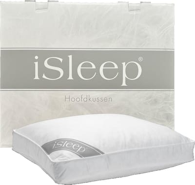 iSleep Donzen Hoofdkussen - 15% Eendendons - Boxkussen - 60x70 cm