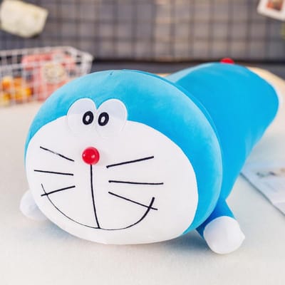 Pluche Pop Blauwe Dikke Pop Poppen Speelgoed Rammelende Kat Pop Kussen Pop Creatief Cadeau 40Cm
