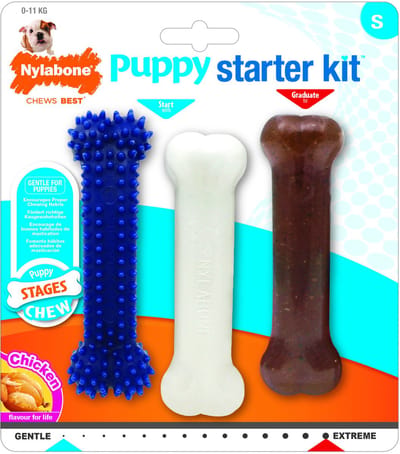 Nylabone Puppy Bot starter kit kipsmaak s