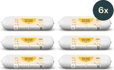 Chōmi Pets - Dog Super Sausage Fresh Chicken - 6 stuks - Natvoer - 400 gram