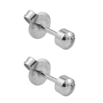 Caflon 4mm stalen oorknopjes voor oorschieter hypoallergeen steriel verpakt zilverkleurig bolletje