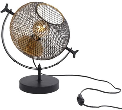 Gifts Amsterdam Tafellamp Wire 27x27x40 cm metaal zwart en goudkleurig