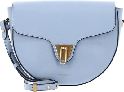 COCCINELLE Leren Schoudertas Beat Soft Crossbody Bag Mist Blue Lichtblauw
