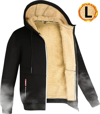 Livano Winterjas - Heren - Bont - Ritssluiting - Warm - Herfst/Winter - Zwart L