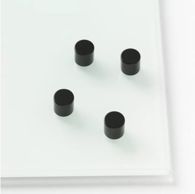 Glasbordmagneten Naga 10x10xmmcylinder set a 4st. zwart