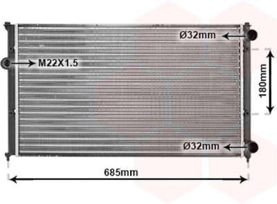 Van Wezel - RADIATOR VOOR SEAT CORDOBA 1993-1996 1H0121253AK